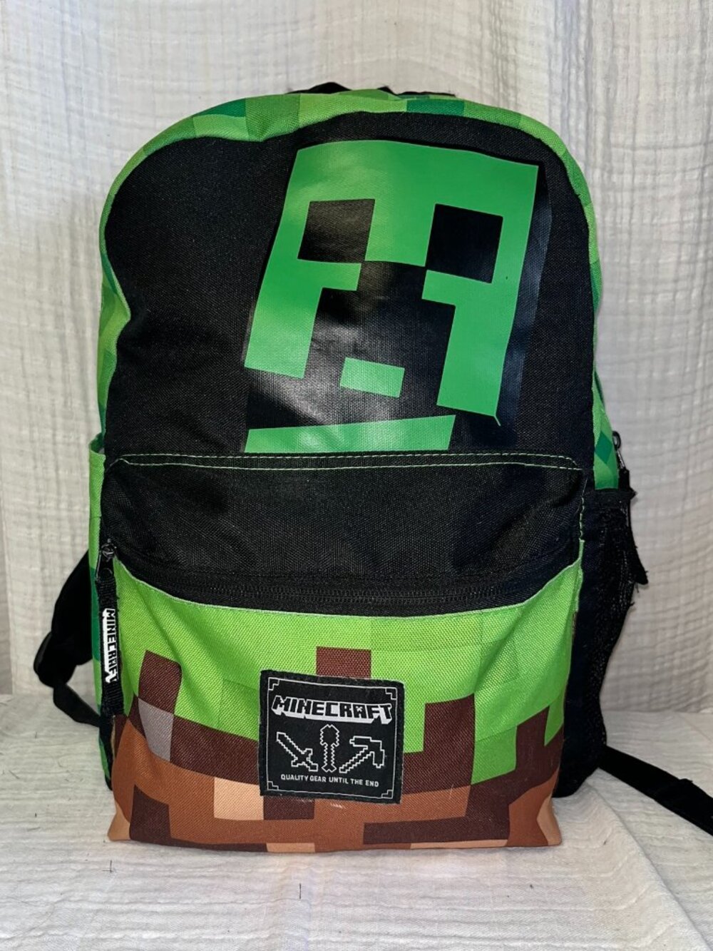 Kids Minecraft Backpack w/ Multiple Pockets ~ Standard Size ~ Excellent Shape!